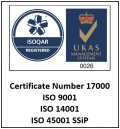 ISO certification to UKAS and SSiP standards