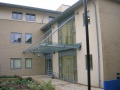 NHS Health centre glass canopy